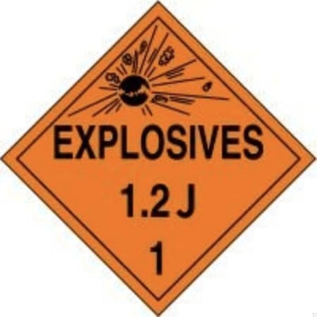 Accuform DOT PLACARD HAZARD CLASS 1  MPL117RM100 MPL117RM100